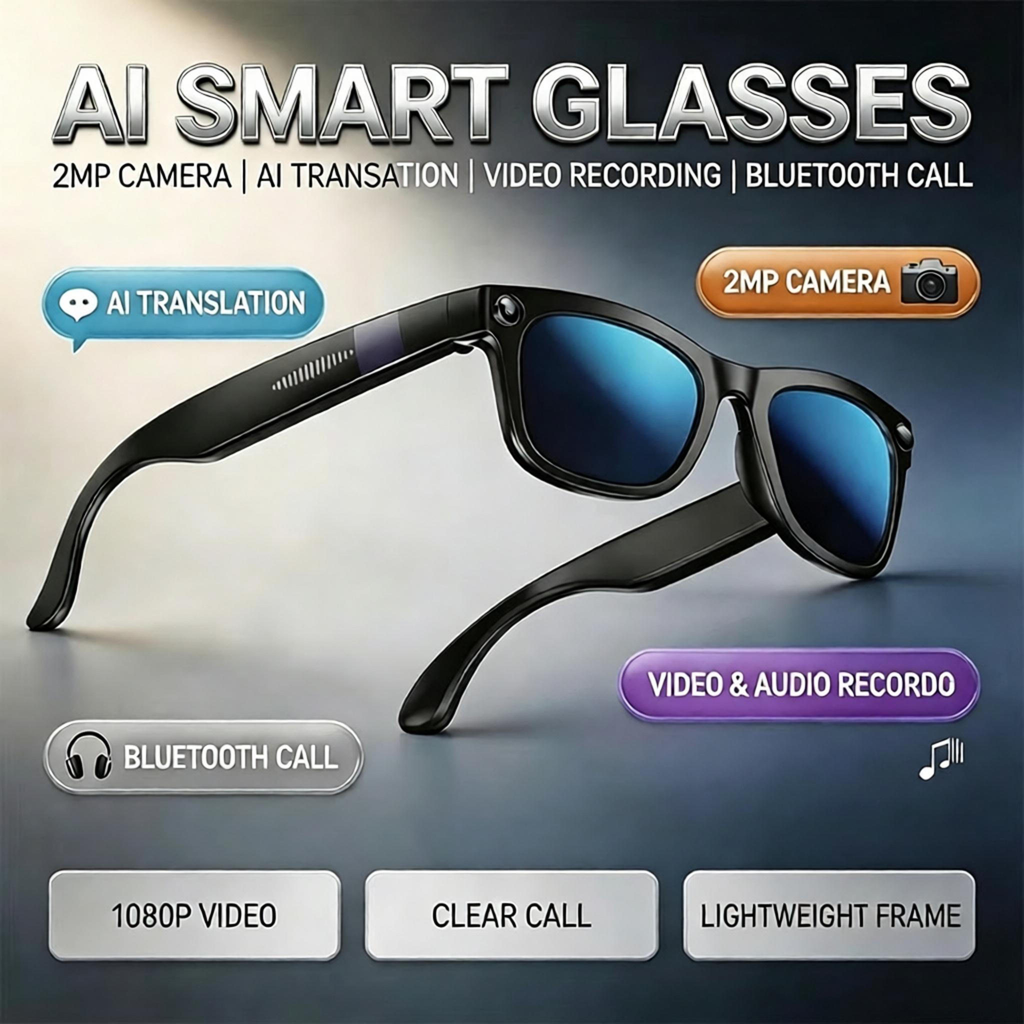 Audio With Music Ai - New AI Bluetooth Smart Glasses With