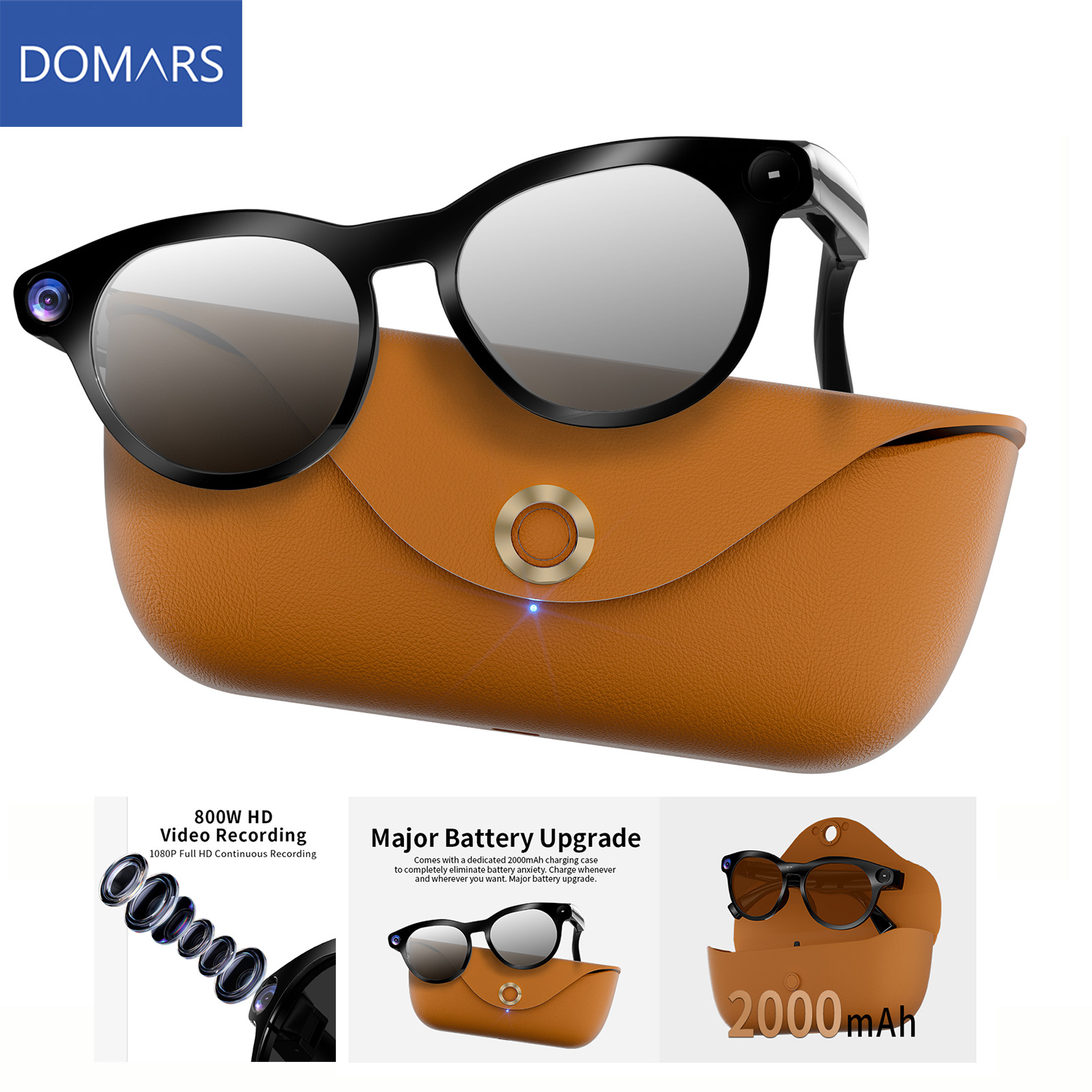 Audio With Music Ai - Domars Smart Glasses AI Bluetooth Audio