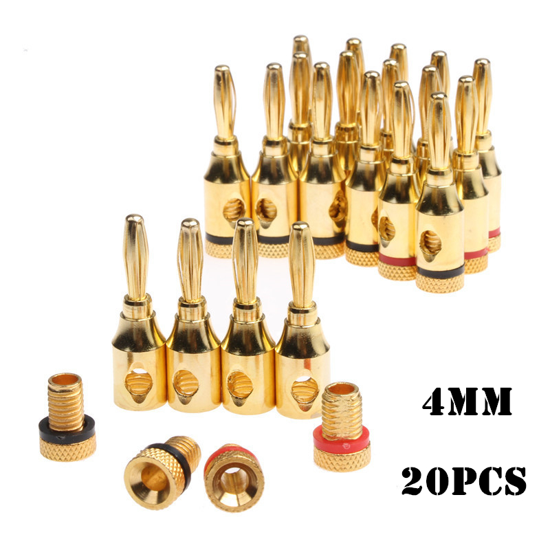 Audio Music Yt - YT 20PCS Gold Plated 4mm Banana