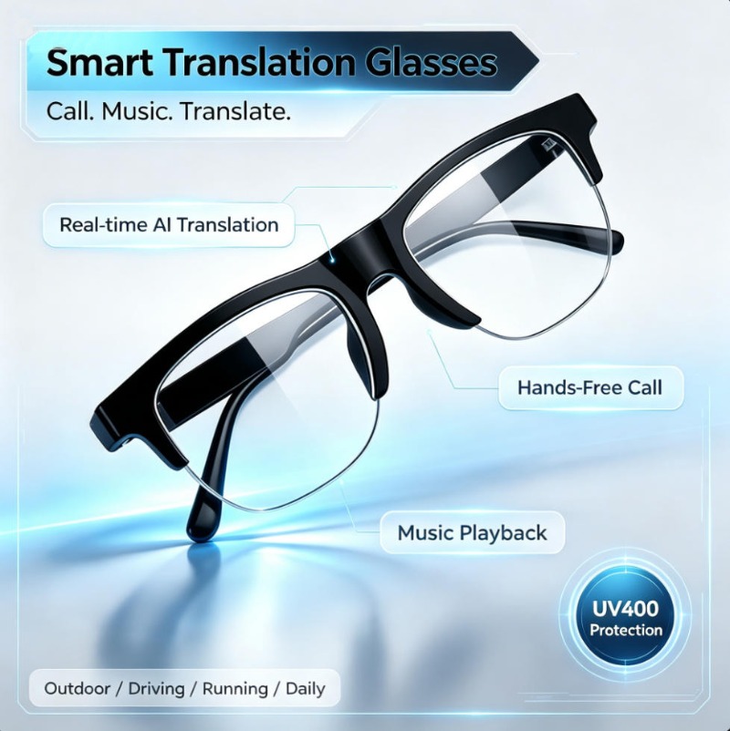 Audio With Music Ai - Smart Translation Glasses Real‑time AI Translation