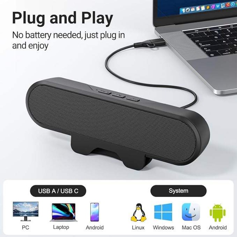 Portable Clip-on USB Soundbar  - Audio Music Online Mp3 review and price