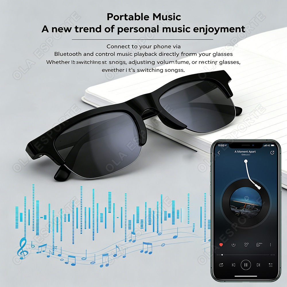 AI Smart Glasses HD Audio Blue - Audio With Music Ai review and price