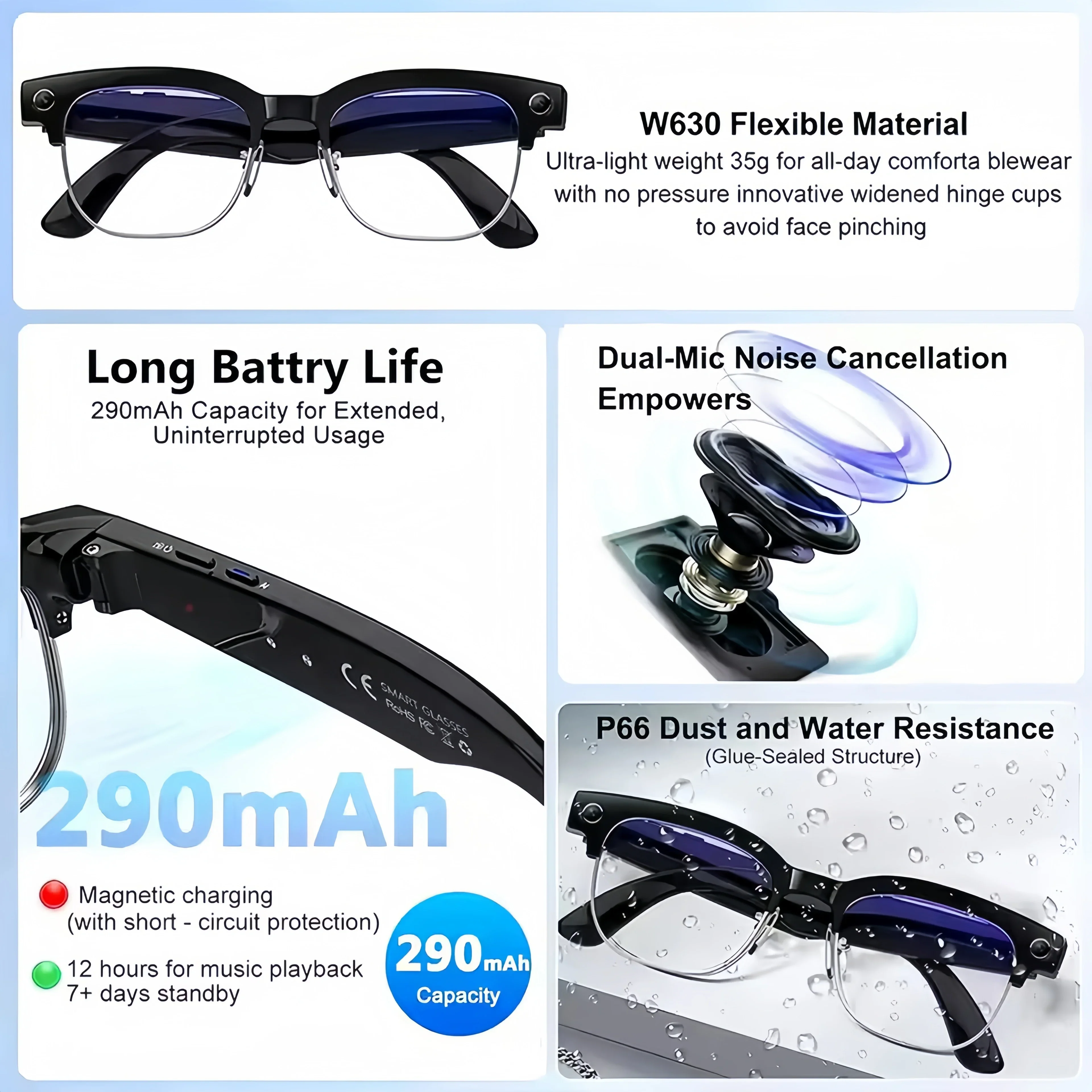 AI Smart Translation Glasses w - Audio With Music Ai review and price