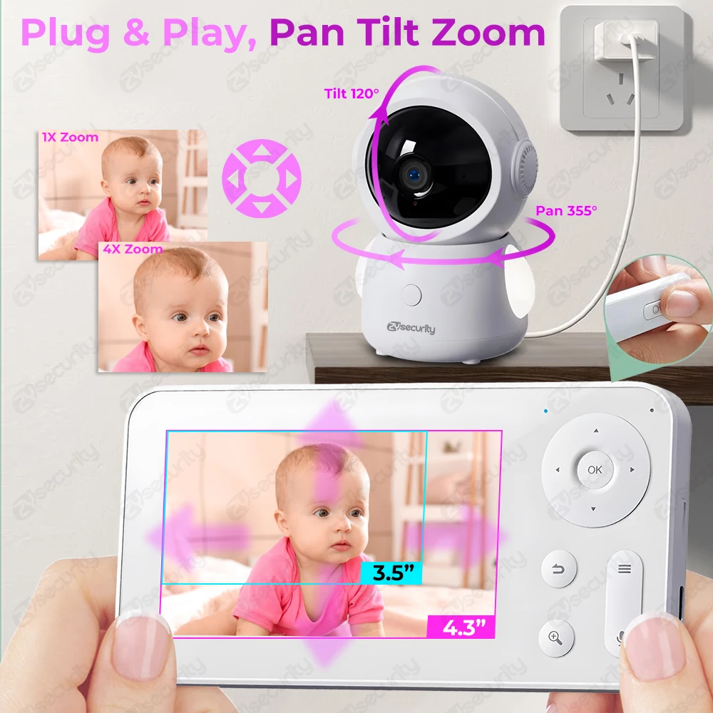 WiFi Baby Monitor with Two Cam - Audio Music Google review and price