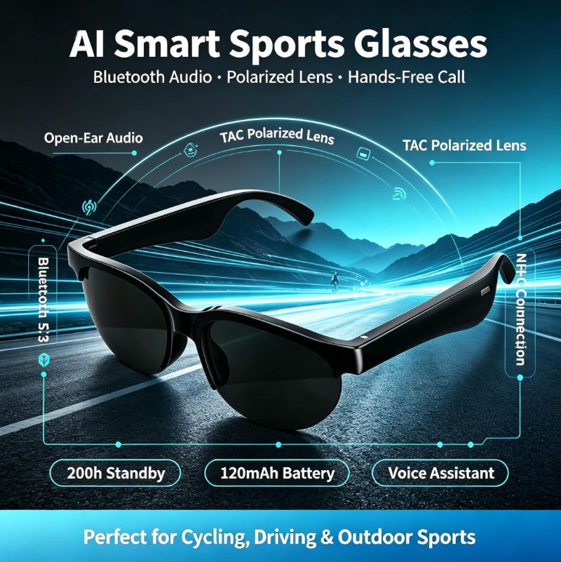 Smart Sports Glasses Open Ear  - Audio With Music review and price