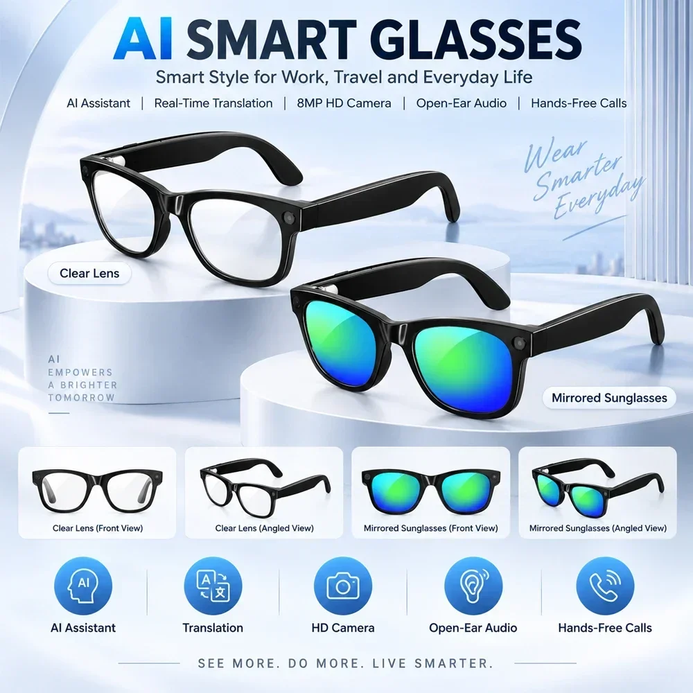 2026 AI Smart Glasses MT5 Mini - Audio With Music Ai review and price